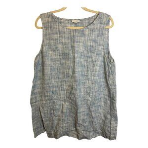 J. Jill‎ Dress Women's Size Large Pure Jill Tunic Linen Blue White